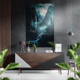 River Brushed Aluminum Dibond Wall Art.